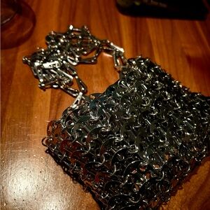 Paco Rabanne 1969 Nano Silver Chainmail Shoulder Bag